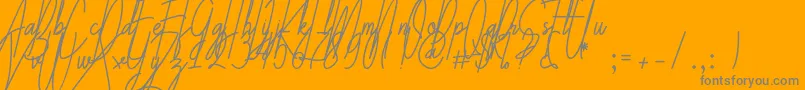 Galliyani Font – Gray Fonts on Orange Background