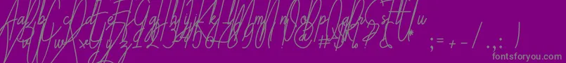 Galliyani Font – Gray Fonts on Purple Background