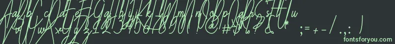 Galliyani Font – Green Fonts on Black Background