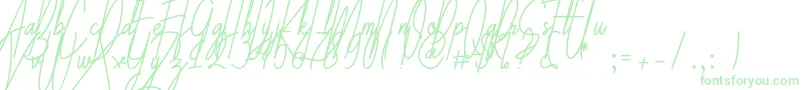 Galliyani Font – Green Fonts on White Background