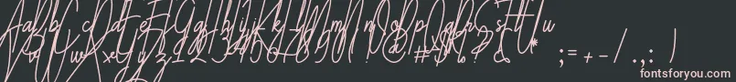 Galliyani Font – Pink Fonts on Black Background