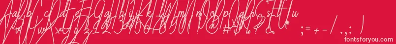 Galliyaniフォントについての詳細 フォントGalliyani – 赤い背景にピンクのフォント