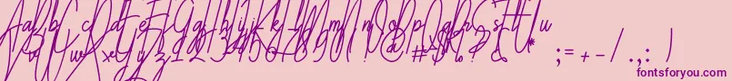 Galliyani Font – Purple Fonts on Pink Background