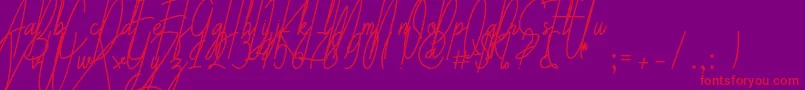 Galliyani Font – Red Fonts on Purple Background