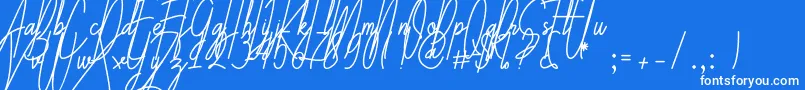 Galliyani Font – White Fonts on Blue Background