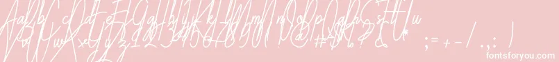 Galliyani Font – White Fonts on Pink Background