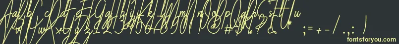 Galliyani Font – Yellow Fonts on Black Background