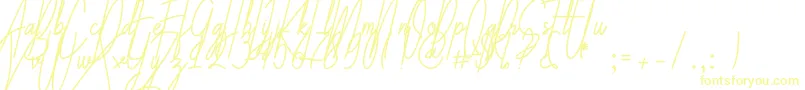 Galliyani Font – Yellow Fonts on White Background