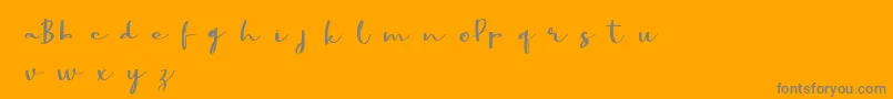 Bestpartdemo-Schriftart – Graue Schriften auf orangefarbenem Hintergrund