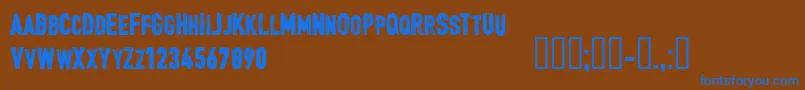 CfjacquesparizeauRegular Font – Blue Fonts on Brown Background