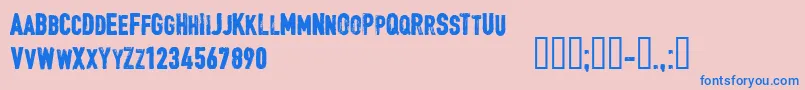 CfjacquesparizeauRegular Font – Blue Fonts on Pink Background