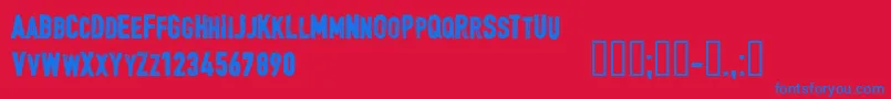 CfjacquesparizeauRegular Font – Blue Fonts on Red Background