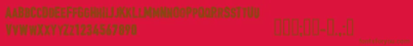CfjacquesparizeauRegular Font – Brown Fonts on Red Background