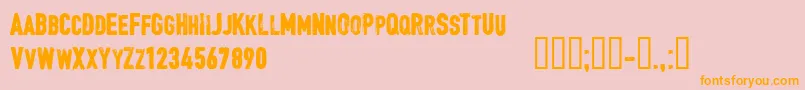 CfjacquesparizeauRegular Font – Orange Fonts on Pink Background