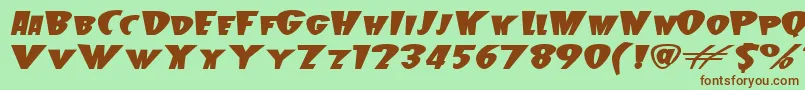 Шрифт Beetlej – коричневые шрифты на зелёном фоне