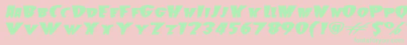 Beetlej Font – Green Fonts on Pink Background