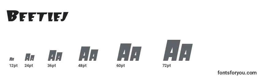 Beetlej Font Sizes