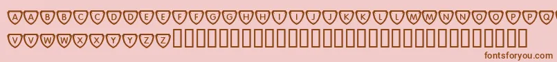 KrPlaque Font – Brown Fonts on Pink Background