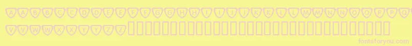 KrPlaque Font – Pink Fonts on Yellow Background