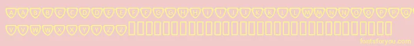 KrPlaque Font – Yellow Fonts on Pink Background