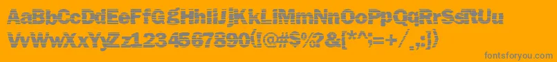 Openbars Font – Gray Fonts on Orange Background