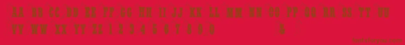 Шрифт BjfMerman – коричневые шрифты на красном фоне