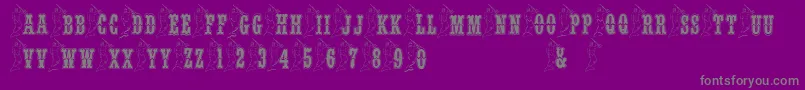 Czcionka BjfMerman – szare czcionki na fioletowym tle