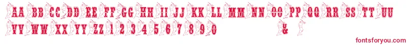 BjfMerman Font – Red Fonts on White Background