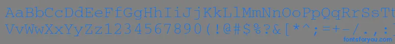 フォントCrc – 灰色の背景に青い文字