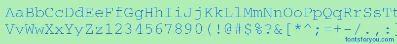 フォントCrc – 青い文字は緑の背景です。