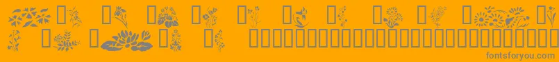 More about Wildflowers2 Font Wildflowers2 Font – Gray Fonts on Orange Background