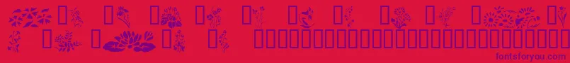 Wildflowers2 Font – Purple Fonts on Red Background