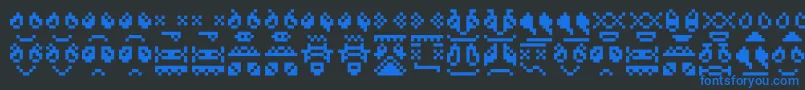 Skrewdupsoulz Font – Blue Fonts on Black Background