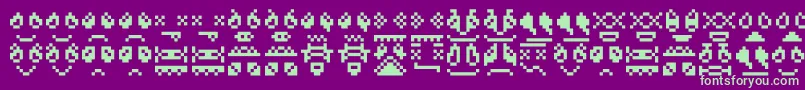 Skrewdupsoulz Font – Green Fonts on Purple Background