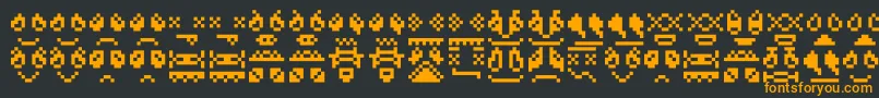 フォントSkrewdupsoulz – 黒い背景にオレンジの文字