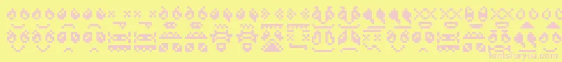 Skrewdupsoulz Font – Pink Fonts on Yellow Background