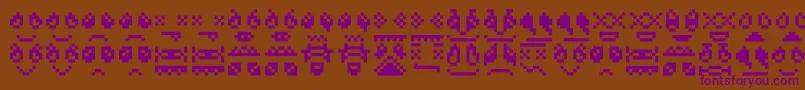 Skrewdupsoulz Font – Purple Fonts on Brown Background