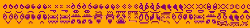 Skrewdupsoulz Font – Purple Fonts on Orange Background