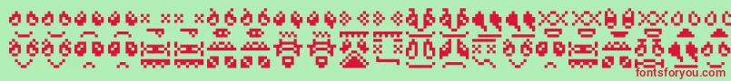 Skrewdupsoulz Font – Red Fonts on Green Background