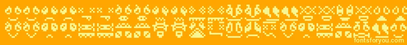 Skrewdupsoulz Font – Yellow Fonts on Orange Background