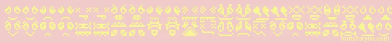 Skrewdupsoulz-fontti – keltaiset fontit vaaleanpunaisella taustalla