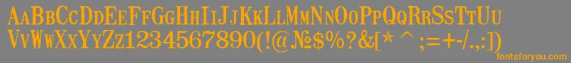 MailartrubberstampRegular Font – Orange Fonts on Gray Background