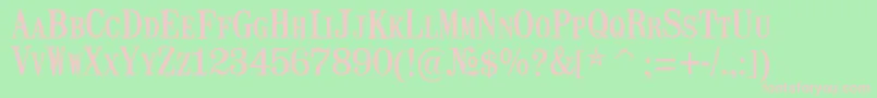 MailartrubberstampRegular Font – Pink Fonts on Green Background
