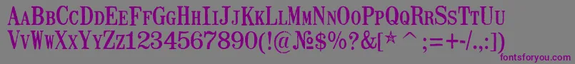 MailartrubberstampRegular Font – Purple Fonts on Gray Background