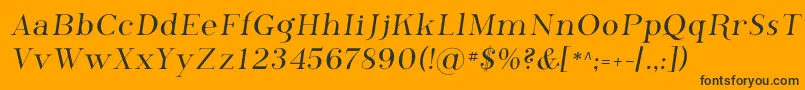 Czcionka Phosphorus – czarne czcionki na pomarańczowym tle