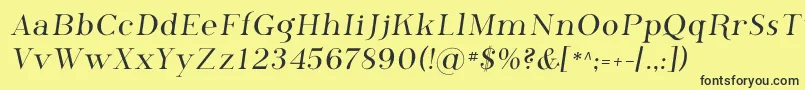 Czcionka Phosphorus – czarne czcionki na żółtym tle