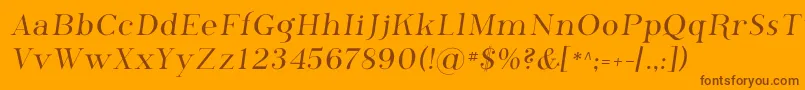 Phosphorus Font – Brown Fonts on Orange Background