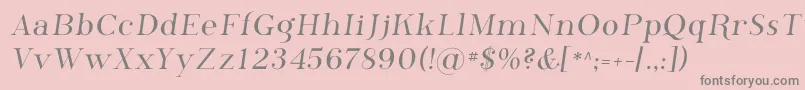 Phosphorus-Schriftart – Graue Schriften auf rosa Hintergrund