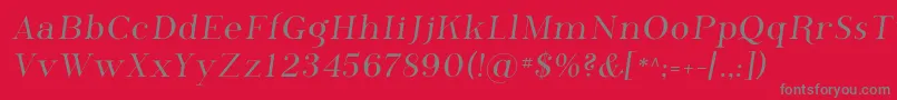 Phosphorus Font – Gray Fonts on Red Background