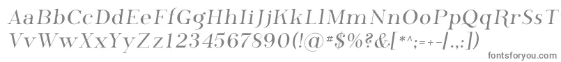 Phosphorus-fontti – harmaat kirjasimet valkoisella taustalla